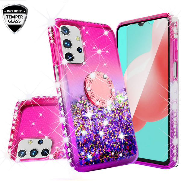 glitter phone case for samsung galaxy a02s - hot pink/purple gradient - www.coverlabusa.com