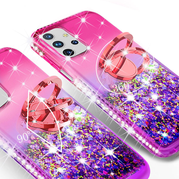 glitter phone case for samsung galaxy a32 5G - hot pink/purple gradient - www.coverlabusa.com