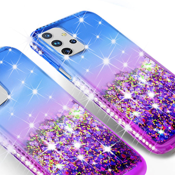 glitter phone case for samsung galaxy a32 5g - blue/purple gradient - www.coverlabusa.com