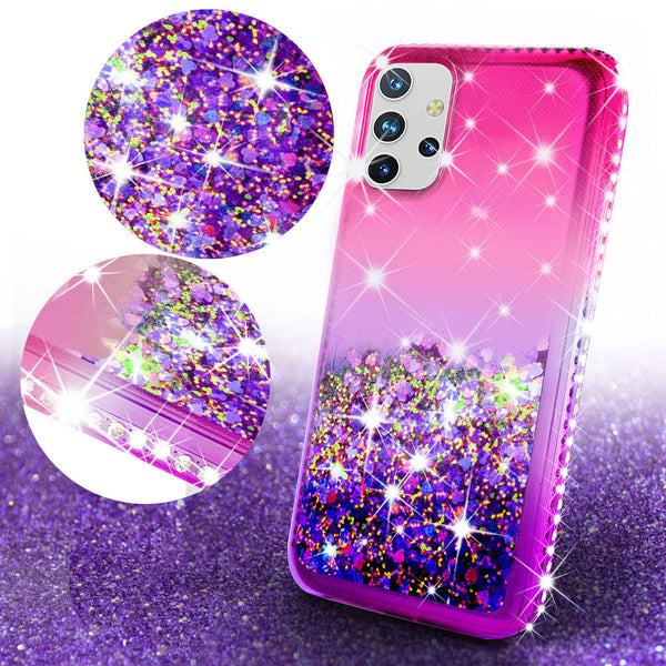 glitter phone case for samsung galaxy a32 5G - hot pink/purple gradient - www.coverlabusa.com