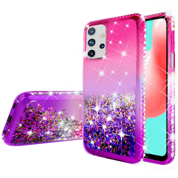 glitter phone case for samsung galaxy a32 5G - hot pink/purple gradient - www.coverlabusa.com