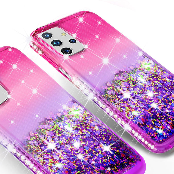 glitter phone case for samsung galaxy a32 5g - hot pink/purple gradient - www.coverlabusa.com