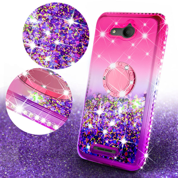 glitter ring phone case for alcatel tetra - hot pink gradient - www.coverlabusa.com 