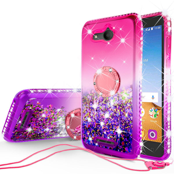 glitter ring phone case for alcatel tetra - hot pink gradient - www.coverlabusa.com 
