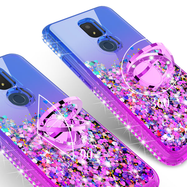 glitter phone case for cricket icon 3 - blue/purple gradient - www.coverlabusa.com