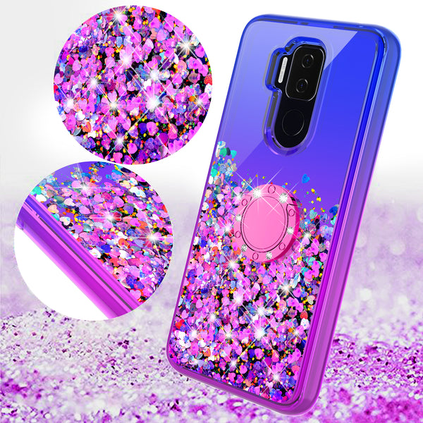 glitter phone case for cricket influence - blue/purple gradient - www.coverlabusa.com