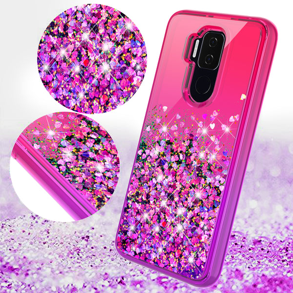 glitter phone case for cricket influence - hot pink/purple gradient - www.coverlabusa.com