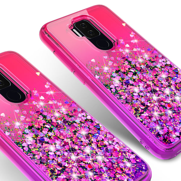 glitter phone case for cricket influence - hot pink/purple gradient - www.coverlabusa.com