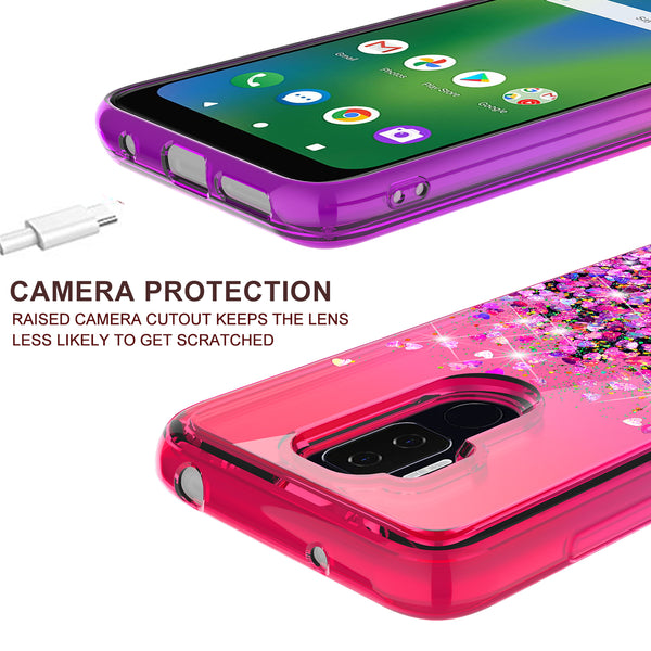 glitter phone case for cricket influence - hot pink/purple gradient - www.coverlabusa.com