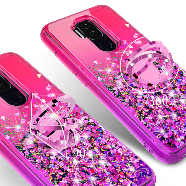 glitter phone case for cricket influence - hot pink/purple gradient - www.coverlabusa.com