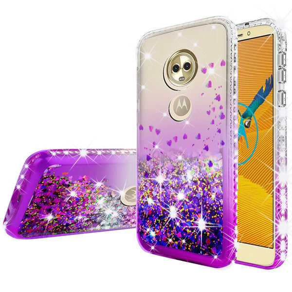 clear liquid phone case for motorola moto e5 plus - purple - www.coverlabusa.com 