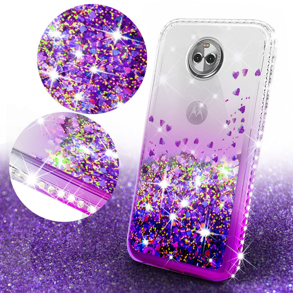 clear liquid phone case for motorola moto g6 2018 - purple - www.coverlabusa.com 