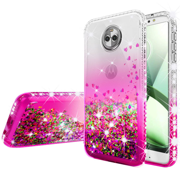 clear liquid phone case for motorola moto g6 2018 - hot pink - www.coverlabusa.com 