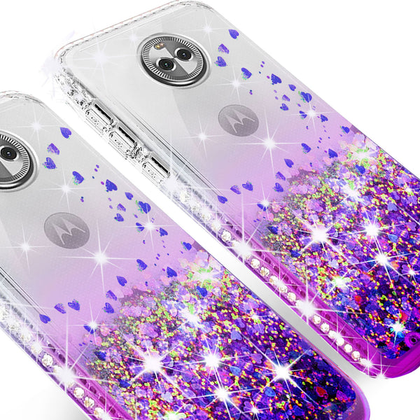 clear liquid phone case for motorola moto g6 2018 - purple - www.coverlabusa.com 