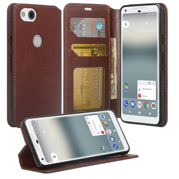 Google Pixel 2 XL Wallet Case - brown - www.coverlabusa.com