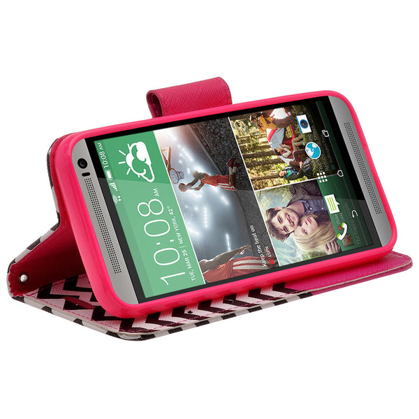 HTC One M9 wallet case - Hot Pink Anchor - www.coverlabusa.com