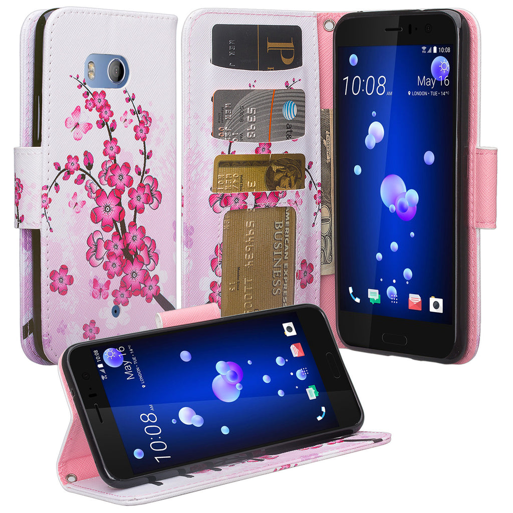 HTC U11 Wallet Case - cherry blossom - www.coverlabusa.com