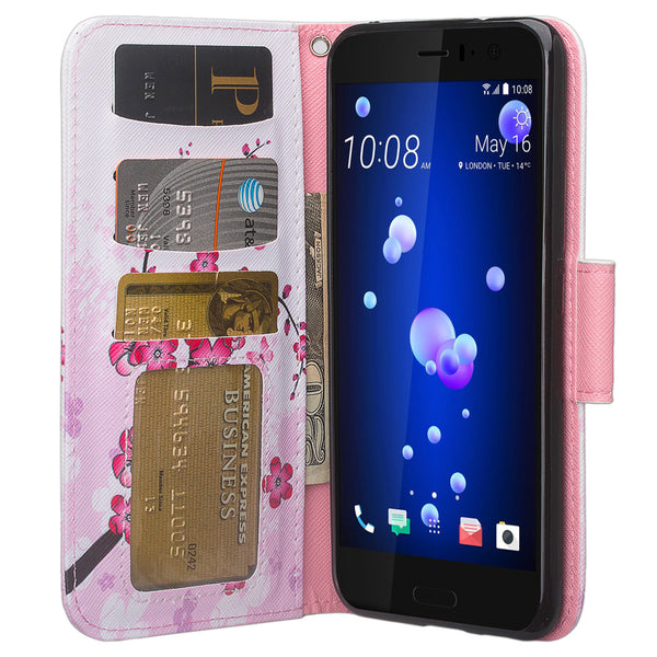 HTC U11 Wallet Case - cherry blossom - www.coverlabusa.com