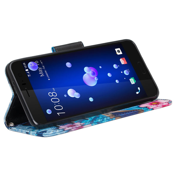 HTC U11 Wallet Case - blue butterfly - www.coverlabusa.com