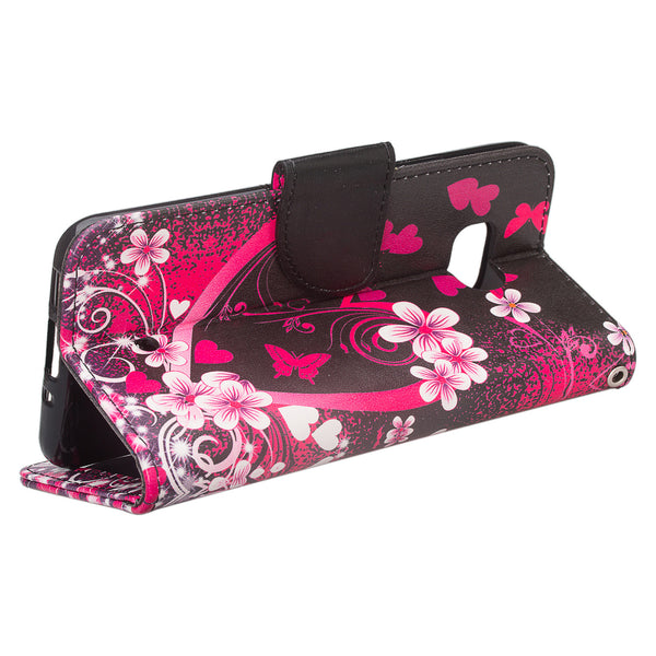HTC U11 Wallet Case - heart butterflies - www.coverlabusa.com