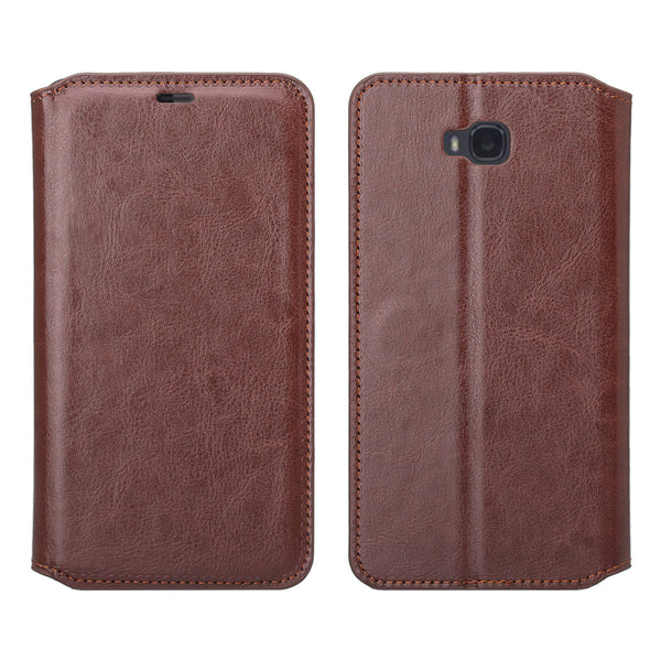 Huawei Ascend Xt leather wallet case - brown - www.coverlabusa.com