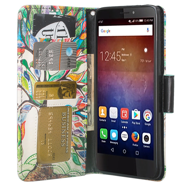 huawei ascend xt leather wallet case - colorful tree - www.coverlabusa.com