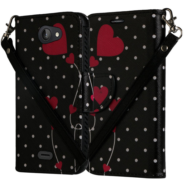 Kyocera Hydro Wave Case - polka dot hearts - www.coverlabusa.com