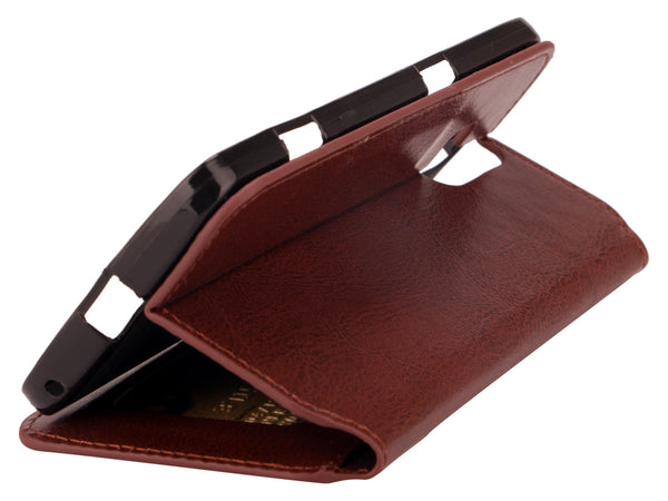 ZTE Axon Pro Wallet Case - brown - www.coverlabusa.com
