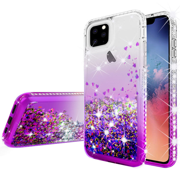 clear liquid phone case for apple iphone 13 - purple - www.coverlabusa.com
