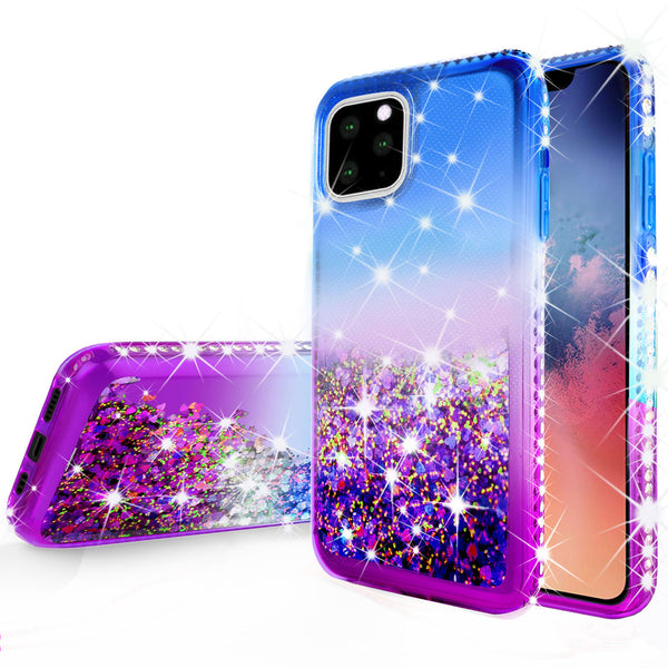 glitter phone case for apple iphone 13 pro max - blue/purple gradient - www.coverlabusa.com