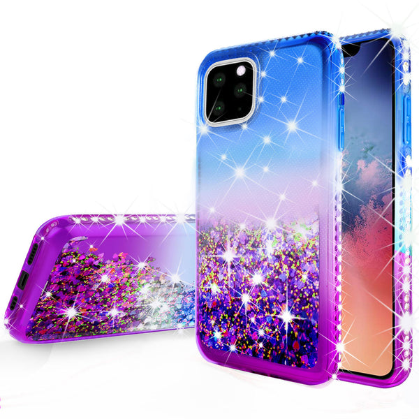 glitter phone case for apple iphone 12 pro max - blue/purple gradient - www.coverlabusa.com