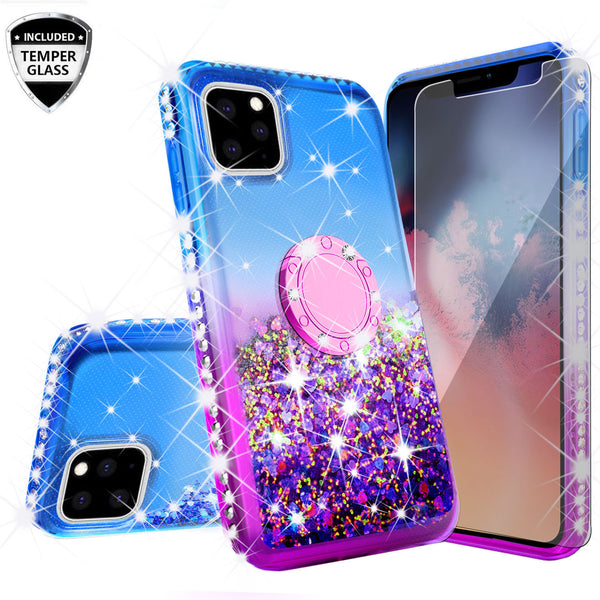 glitter phone case for apple iphone 11 pro - blue/purple gradient - www.coverlabusa.com