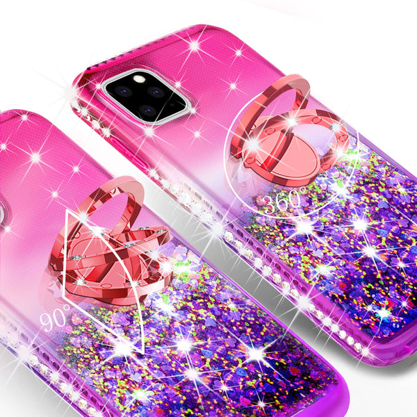 glitter phone case for apple iphone 12 pro max - hot pink/purple gradient - www.coverlabusa.com