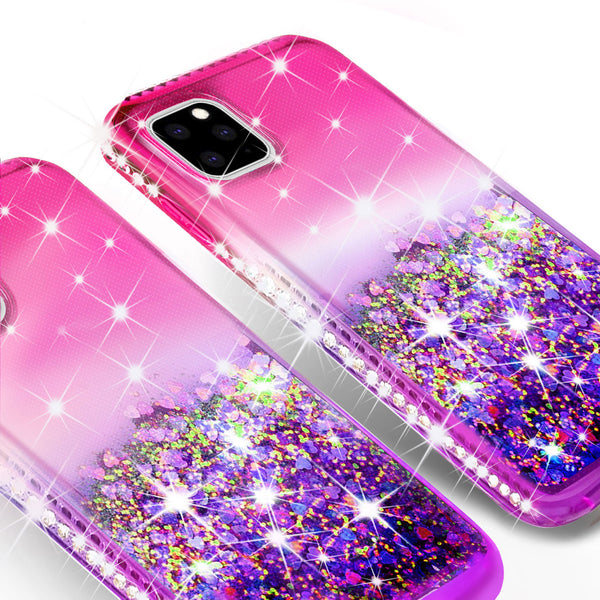glitter phone case for apple iphone 11 pro - hot pink/purple gradient - www.coverlabusa.com