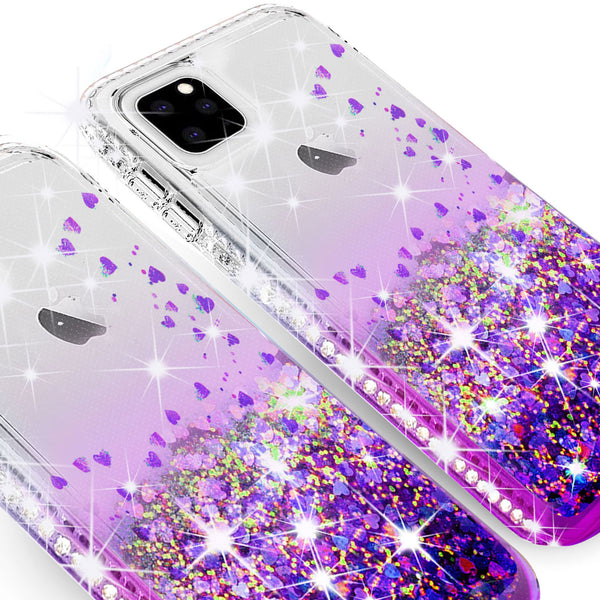 clear liquid phone case for apple iphone 13 pro max - purple - www.coverlabusa.com