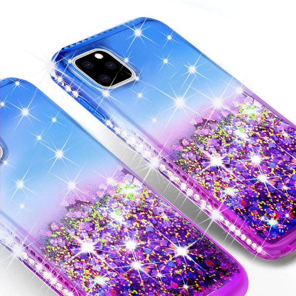 glitter phone case for apple iphone 13 pro max - blue/purple gradient - www.coverlabusa.com