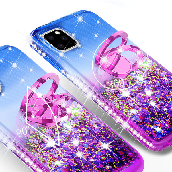 glitter phone case for apple iphone 11 - blue/purple gradient - www.coverlabusa.com