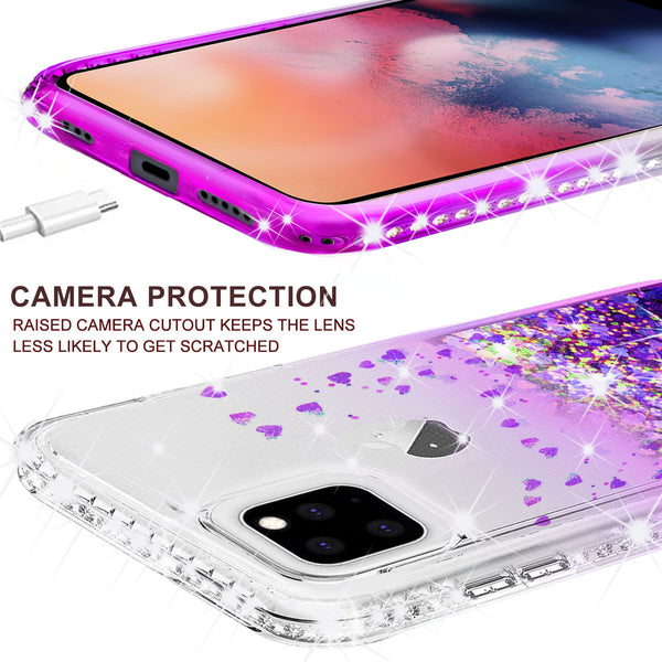 clear liquid phone case for apple iphone 13 - purple - www.coverlabusa.com