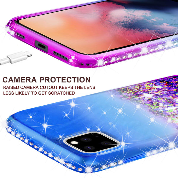 glitter phone case for apple iphone 13 - blue/purple gradient - www.coverlabusa.com