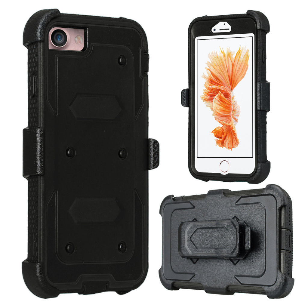 iphone 6S 6 case, iphone 6S/6 holster shell combo | heavy duty with screen protector - black - www.coverlabusa.com