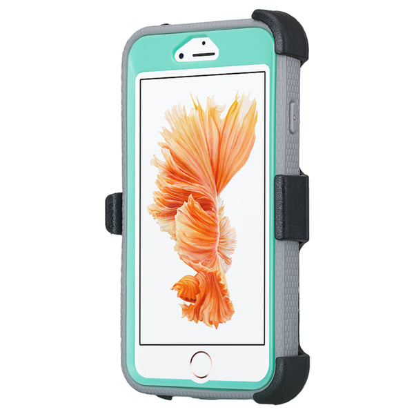 iPhone 8 case,Apple iPhone 8 holster shell combo with screen protector | teal - www.coverlabusa.com