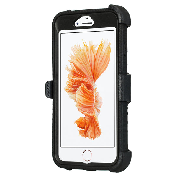 iphone 7 case, iphone 7 holster shell combo | heavy duty with screen protector - black - www.coverlabusa.com