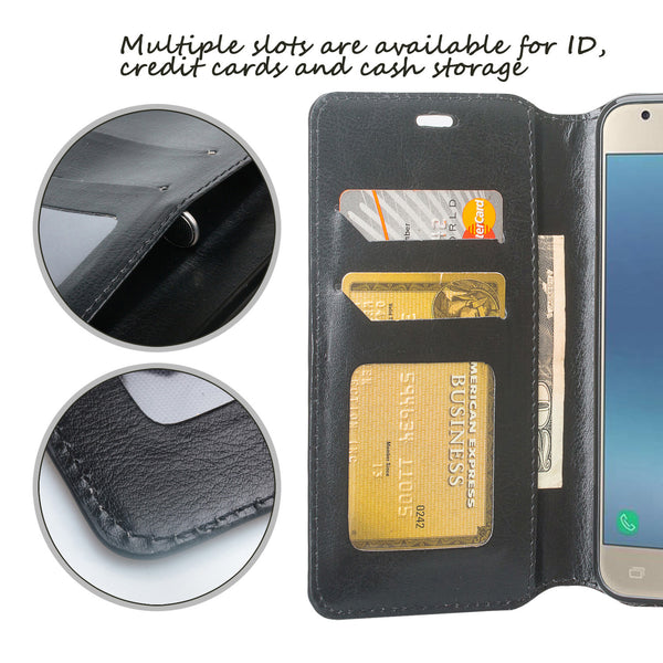 Samsung Galaxy J7 2018 Wallet Case - black - www.coverlabusa.com