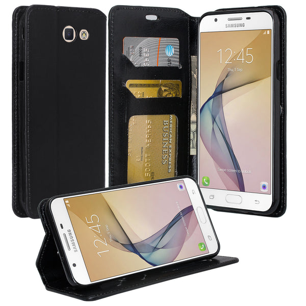 Samsung J7(2017), J7 Sky Pro, J7 V, J7 Perx Wallet Case - black - www.coverlabusa.com