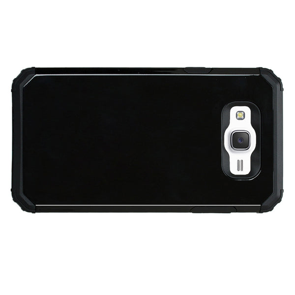 Samsung Galaxy J7 (Boost Mobile,Virgin,MetroPcs,T-Mobile) Dual Layered Slim Hybrid Case - Black -www.coverlabusa.com