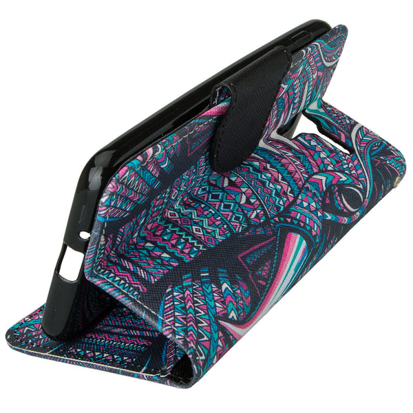 kyocera hydro view wallet case - tribal elephant - www.coverlabusa.com