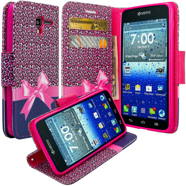 kyocera hydro view wallet case - cheetah prints - www.coverlabusa.com