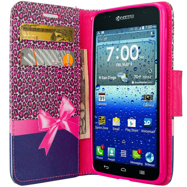 kyocera hydro view wallet case - cheetah prints - www.coverlabusa.com