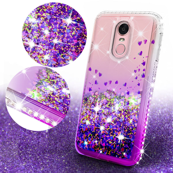 clear liquid phone case for lg stylo 5 - purple - www.coverlabusa.com