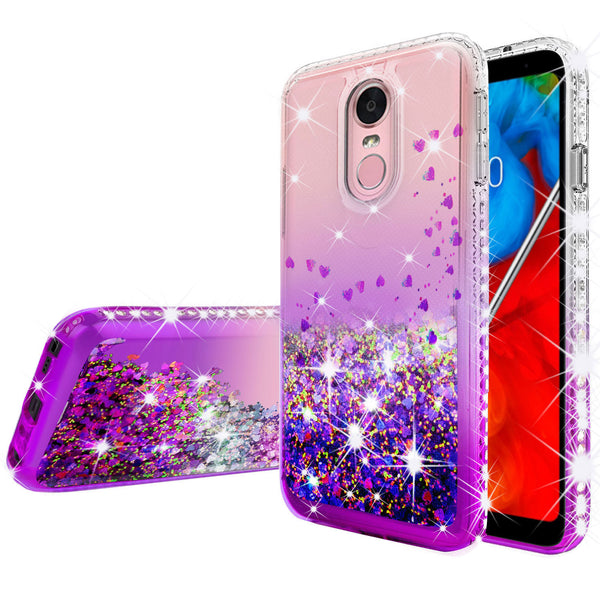 clear liquid phone case for lg stylo 5 - purple - www.coverlabusa.com